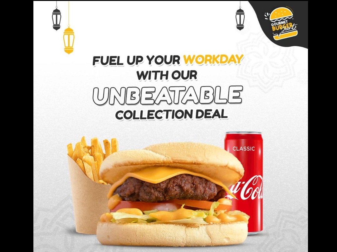 Satisfy your hunger and your wallet with our unbeatable corporate deal:  Classic beef or bird with house fries and drink for just £7.99